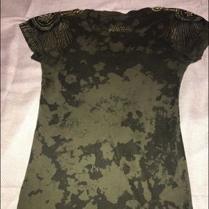 WOMENS AFFLICTION BEADED SHIRT